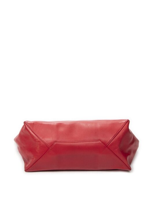 Céline Celine Bicolor Horizontal Cabas Leather Tote Bag Red  Celine Horizontal Cabas Tote Red Calfskin Leather